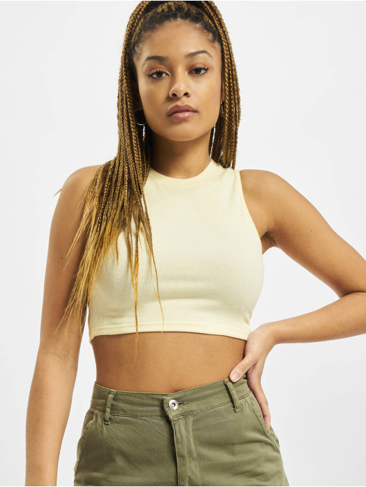 Sixth June Tops sans manche Rib Essential jaune